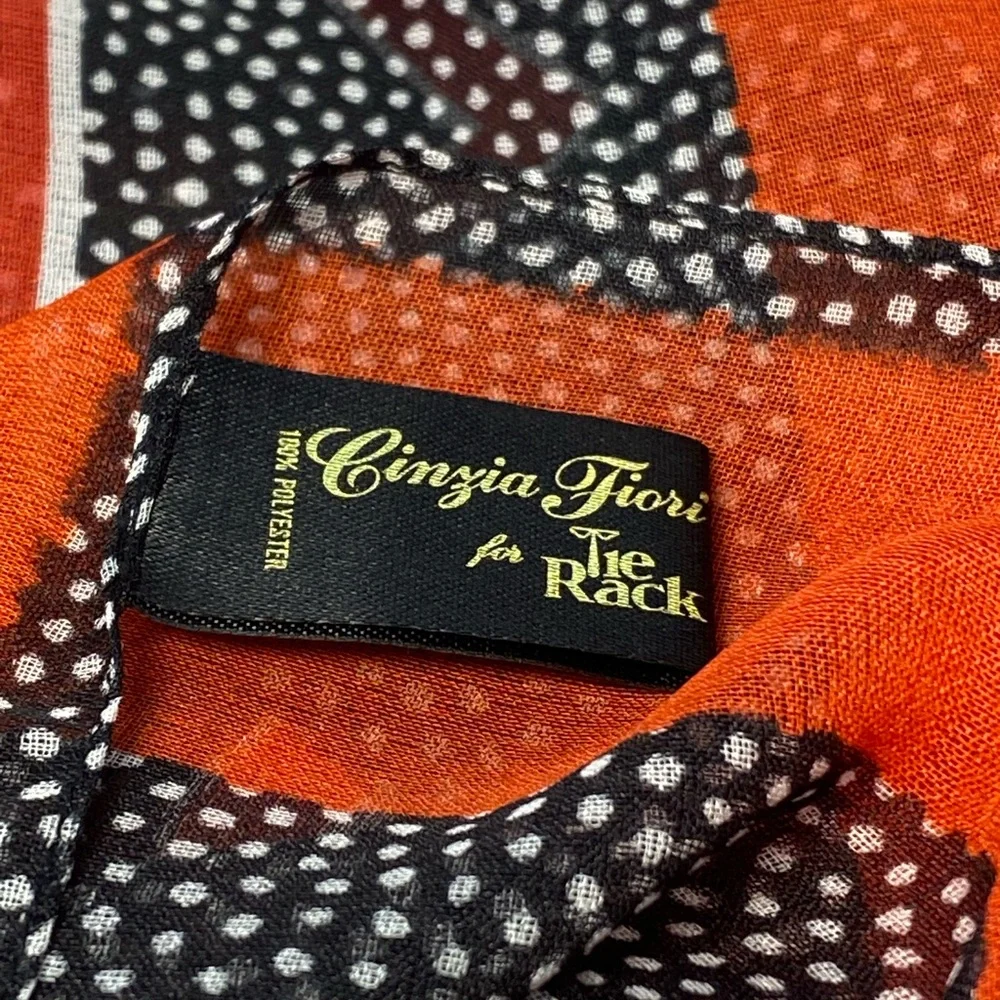 Italian Cinzia Fiori for Tie Rack Poppy and Rose Scarf